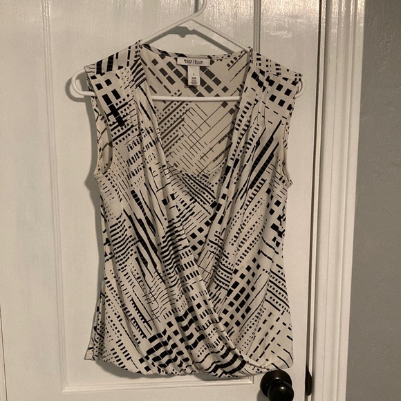 White House Black Market Tops - White House Black Market Wrap Style Sleeveless Blouse